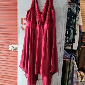 Ever Pretty Burgundy High Low Dress